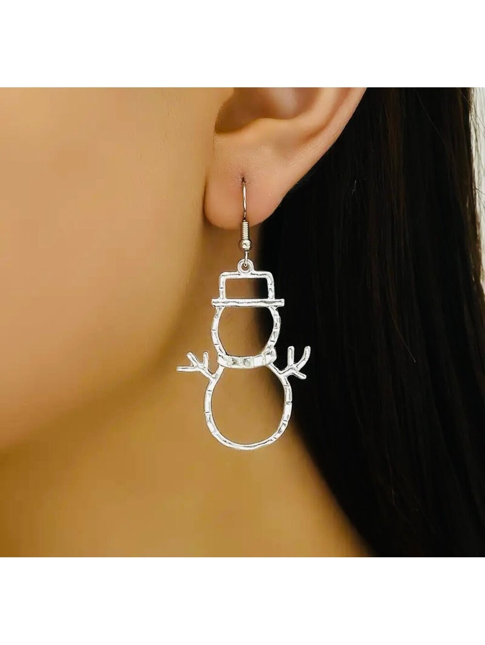 New - Chic Snowman Dangle Drop Earrings